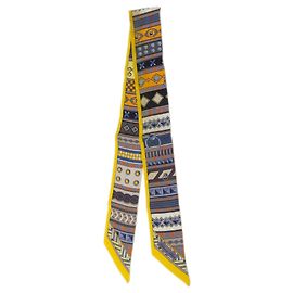 Hermès Colliers de Chiens Blue Twilly Seidenschal