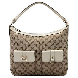 Gucci GG Canvas Abbey D Ring Handtasche Beige