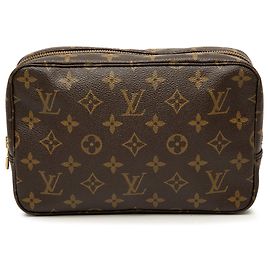 Louis Vuitton Monogram Trousse Toilette 23 Clutch Bag Braun