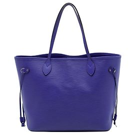 Sac cabas Louis Vuitton Neverfull MM en cuir Epi violet