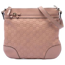 Bolsa tiracolo Gucci Guccissima Mayfair castanha