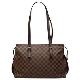Louis Vuitton Damier Ebene Chelsea Schultertasche Braun