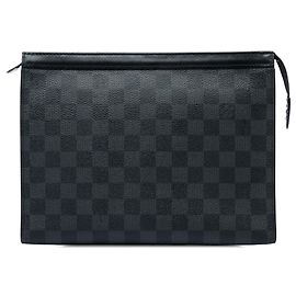 Black Louis Vuitton Damier Graphite Pochette Voyage MM Clutch Bag