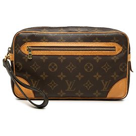 Bolso de mano Louis Vuitton Monogram Marly Dragonne GM Marrón