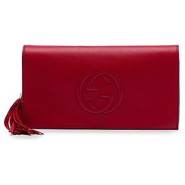 Pochette Soho Disco Gucci en cuir de veau rouge