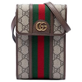 Bolso bandolera Gucci Mini GG Supreme Web Ophidia Beige