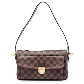 Borsa Satchel Louis Vuitton Damier Ebene Ravello GM Marrone