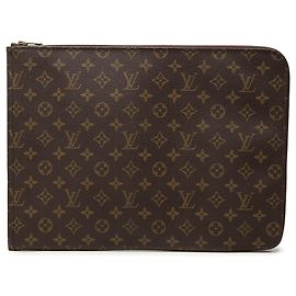 Sac business Portfolio Louis Vuitton Monogram Poche Documents Marron