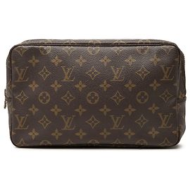 Borsa a Clutch Louis Vuitton Monogram Trousse Toilette 28 Marrone