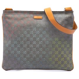 Gray Gucci Multicolor GG Supreme Crossbody