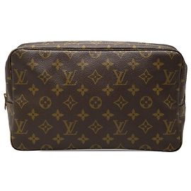 Borsa a Clutch Louis Vuitton Monogram Trousse Toilette 28 Marrone