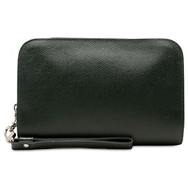 Louis Vuitton Taiga Pochette Baikal Clutch Bag Grün
