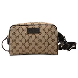Beige Gucci GG Canvas Belt Bag