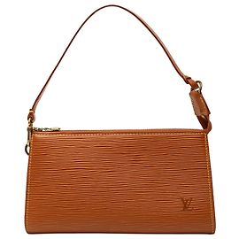 Louis Vuitton Epi Pochette Accessoires Schultertasche Braun