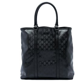 Bolso Tote Vertical Gucci GG Imprime Negro