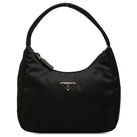 Prada Mini Tessuto Sport Schultertasche Schwarz
