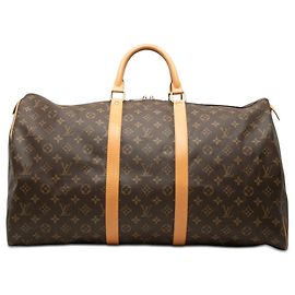 Sac de voyage Louis Vuitton Monogram Keepall 55 Marron