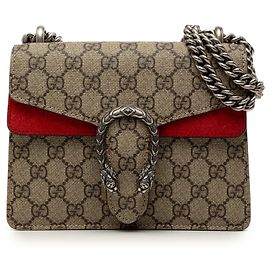 Bolsa Tiracolo Gucci Dionysus Small GG Supreme Vermelha