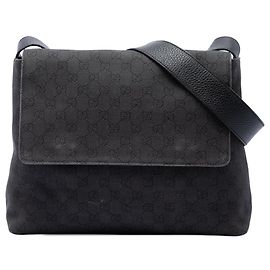 Gucci GG Denim Messenger Bag Schwarz