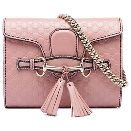 Bolso bandolera Gucci Mini Microguccissima Emily Rosa