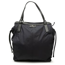 Borsa Tote Buckleigh Burberry in nylon blu pieghevole