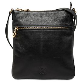 Bolsa tiracolo Anagram LOEWE em couro preto