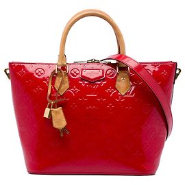 Red Louis Vuitton Monogram Vernis Montebello MM Satchel