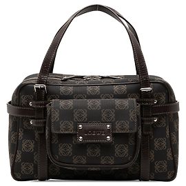 Sac à main LOEWE Anagram en toile enduite marron