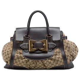 Tote Gucci GG Canvas and Leather Dialux Queen Bege