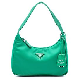 Borsa a tracolla Prada Mini Tessuto Re Edition 2000 Verde