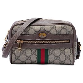 Bolso bandolera Gucci Mini GG Supreme Web Ophidia Beige