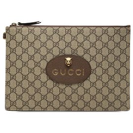 Clutch Beige Gucci GG Supreme Neo Vintage