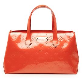 Borsa Louis Vuitton Monogram Vernis Wilshire PM Arancione