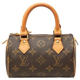 Sac à main Louis Vuitton Monogram Mini Speedy HL Marron
