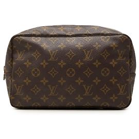 Borsa a Clutch Louis Vuitton Monogram Trousse Toilette 28 Marrone