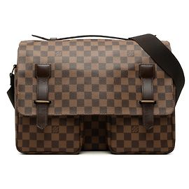 Sac Satchel Louis Vuitton Damier Ebene Broadway Marron