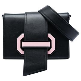 Sac crossbody Prada City Calf Plex Ribbon noir