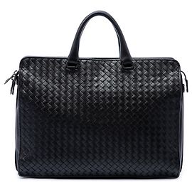 Borsa da lavoro Bottega Veneta Club Briefcase in Nappa Intrecciato nera
