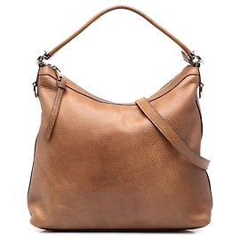 Gucci Miss GG Hobo Satchel Small aus körnigem Kalbsleder in Braun