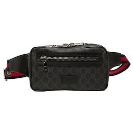 Borsello cintura Gucci GG Supreme Web nero