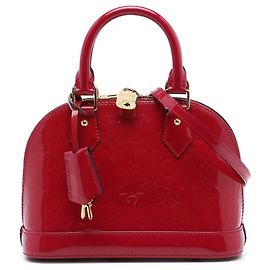 Louis Vuitton Monogram Vernis Alma BB Satchel Rot