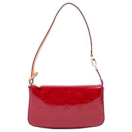Louis Vuitton Monogram Vernis Pochette Accessoires Schultertasche rot