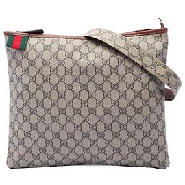 Borsa a tracolla Gucci GG Supreme Web Beige