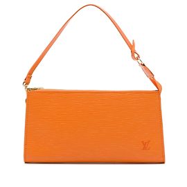 Louis Vuitton Epi Pochette Accessoires Schultertasche Orange