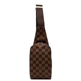Bolsa Tiracolo Louis Vuitton Damier Ebene Geronimos Castanha