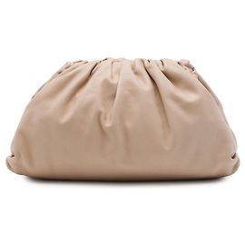 Borsa a pochette The Pouch Bottega Veneta in nappa di agnello marrone