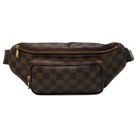 Borsello da cintura Louis Vuitton Damier Ebene Melville Marrone