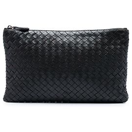 Clutch Bottega Veneta Intrecciato in nappa nera