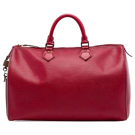 Sac Boston Louis Vuitton Epi Speedy 35 Rouge