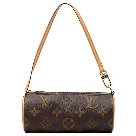 Louis Vuitton Monogram Papillon Pochette Handtasche Braun